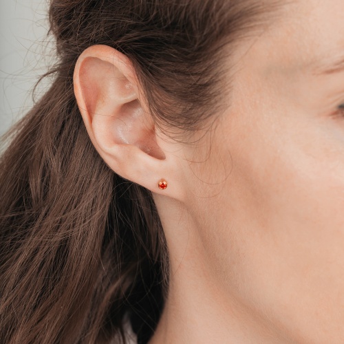 Пусеты Fiore Luna Cubic zirconia Orange, SWE0128 O G фото 4